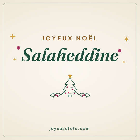 Image carrée « Joyeux Noël Salaheddine » pour WhatsApp