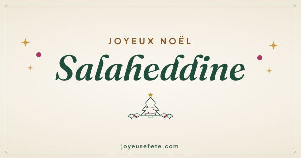 Image « Joyeux Noël Salaheddine » au format large