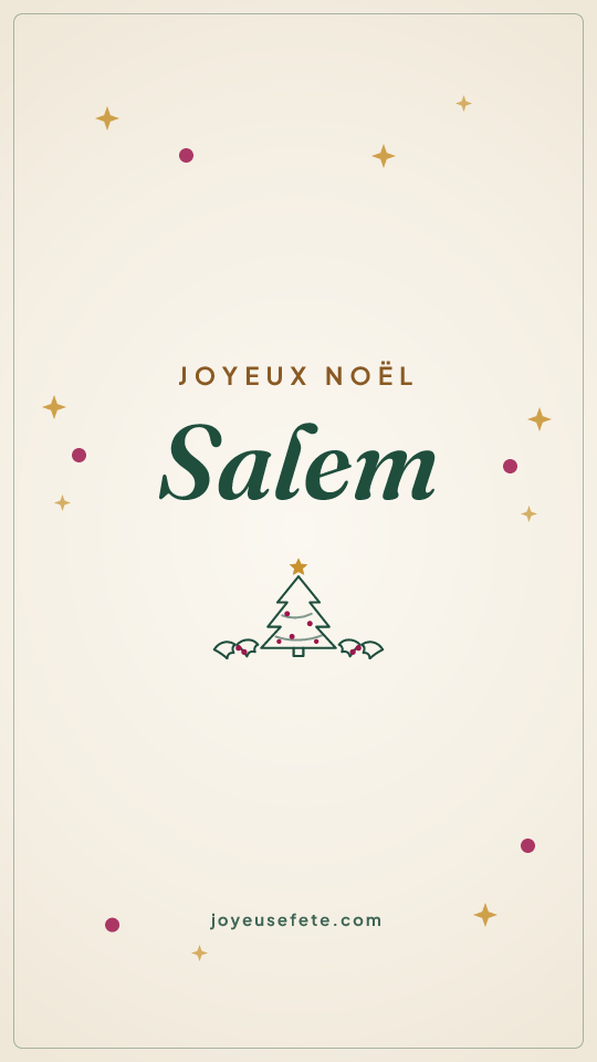 Image « Joyeux Noël Salem » au format story