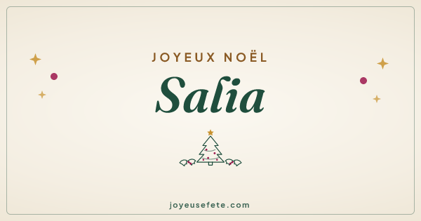 Image « Joyeux Noël Salia » au format large