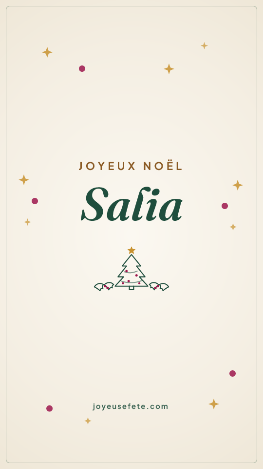 Image « Joyeux Noël Salia » au format story