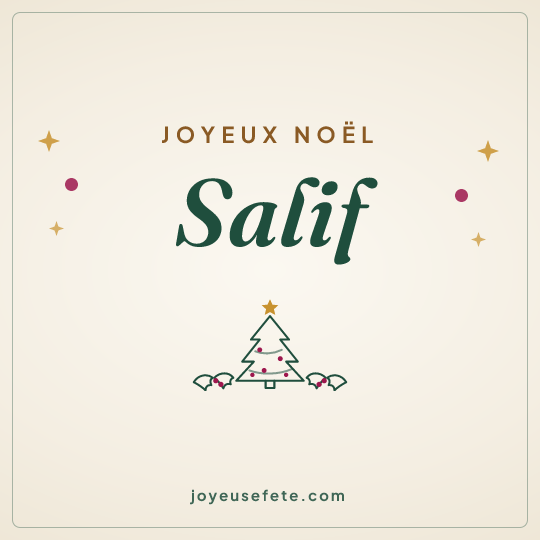 Image carrée « Joyeux Noël Salif » pour WhatsApp