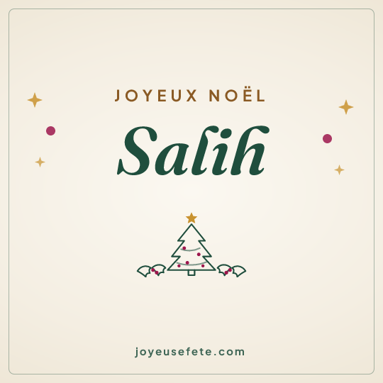 Image carrée « Joyeux Noël Salih » pour WhatsApp