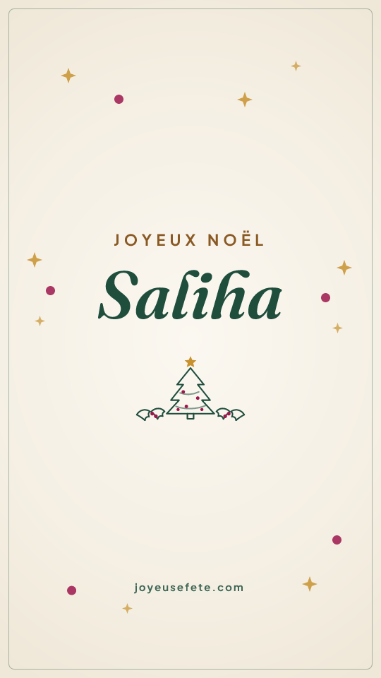 Image « Joyeux Noël Saliha » au format story