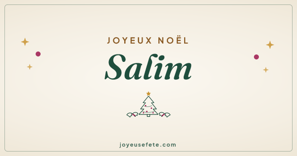 Image « Joyeux Noël Salim » au format large