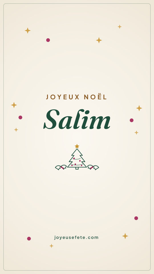 Image « Joyeux Noël Salim » au format story