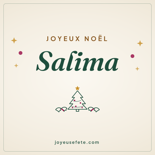 Image carrée « Joyeux Noël Salima » pour WhatsApp