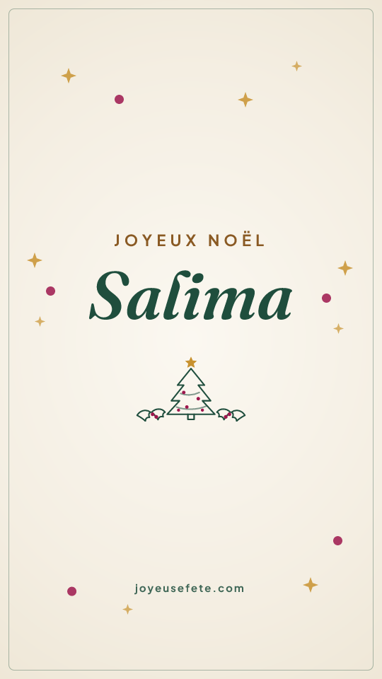 Image « Joyeux Noël Salima » au format story