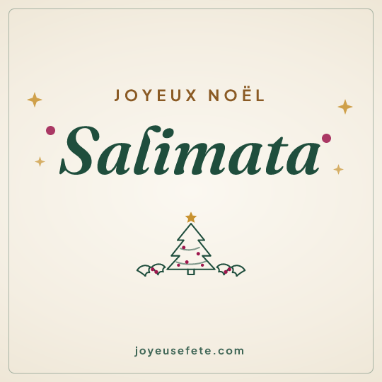 Image carrée « Joyeux Noël Salimata » pour WhatsApp