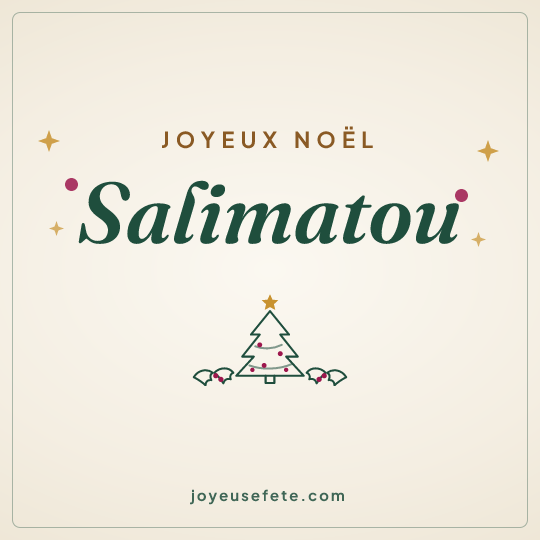 Image carrée « Joyeux Noël Salimatou » pour WhatsApp