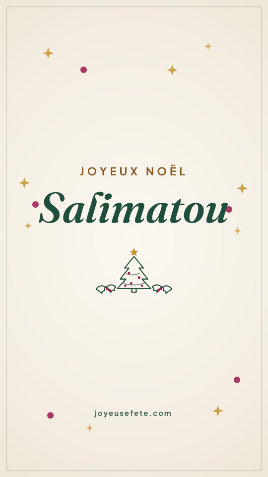 Image « Joyeux Noël Salimatou » au format story