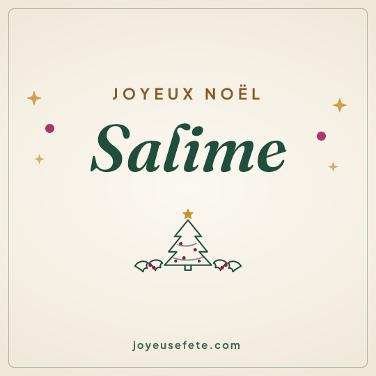 Image carrée « Joyeux Noël Salime » pour WhatsApp