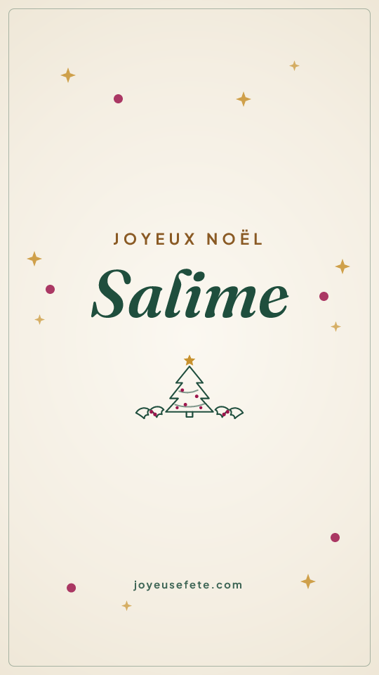Image « Joyeux Noël Salime » au format story