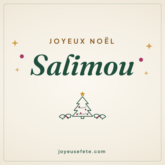 Image carrée « Joyeux Noël Salimou » pour WhatsApp