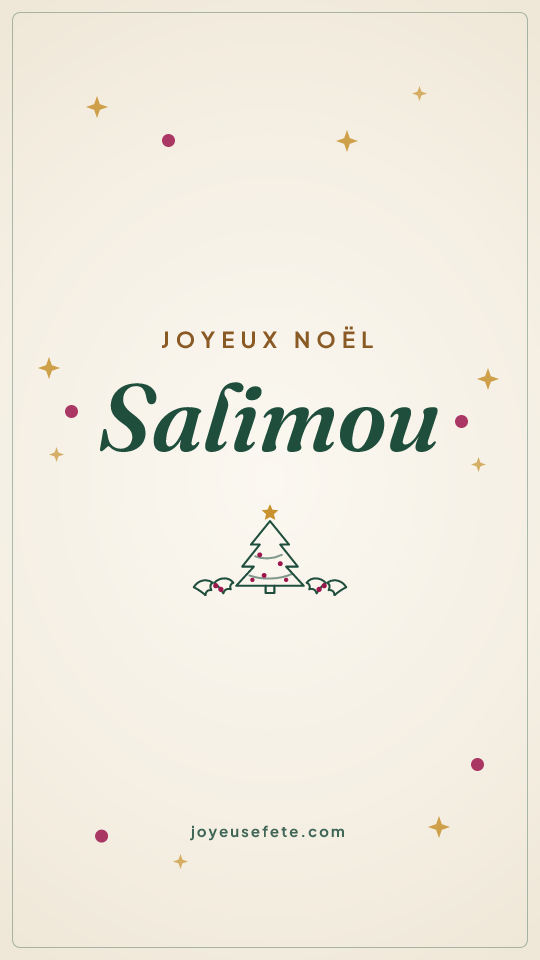 Image « Joyeux Noël Salimou » au format story