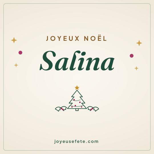 Image carrée « Joyeux Noël Salina » pour WhatsApp