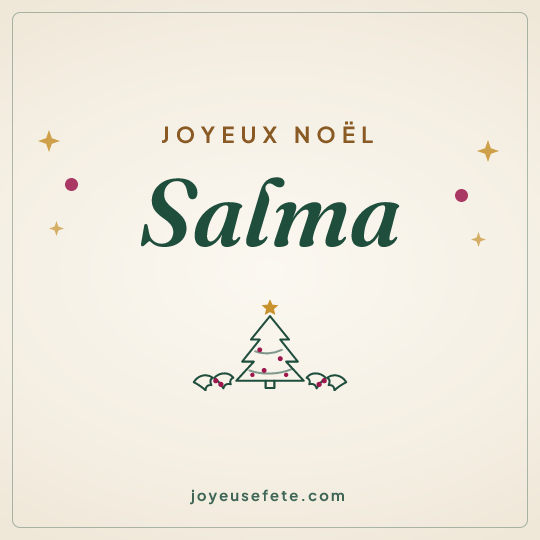 Image carrée « Joyeux Noël Salma » pour WhatsApp