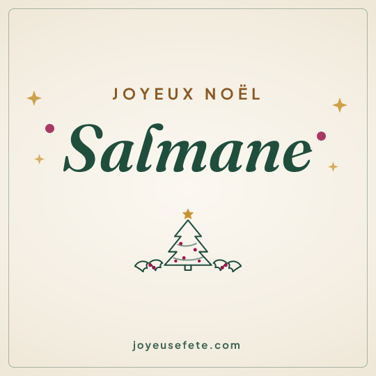 Image carrée « Joyeux Noël Salmane » pour WhatsApp
