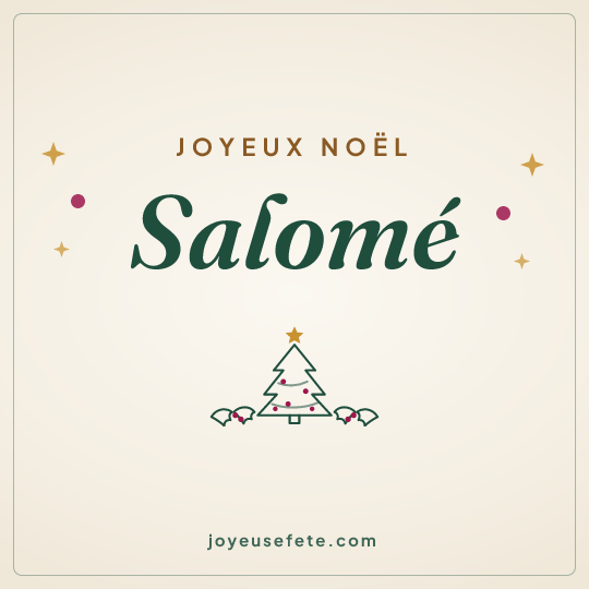 Image carrée « Joyeux Noël Salomé » pour WhatsApp