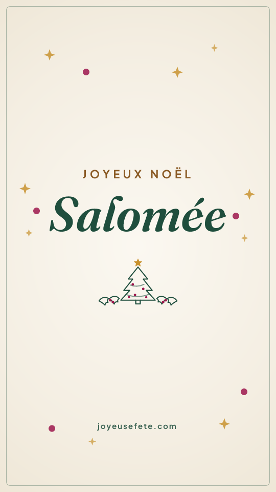 Image « Joyeux Noël Salomée » au format story