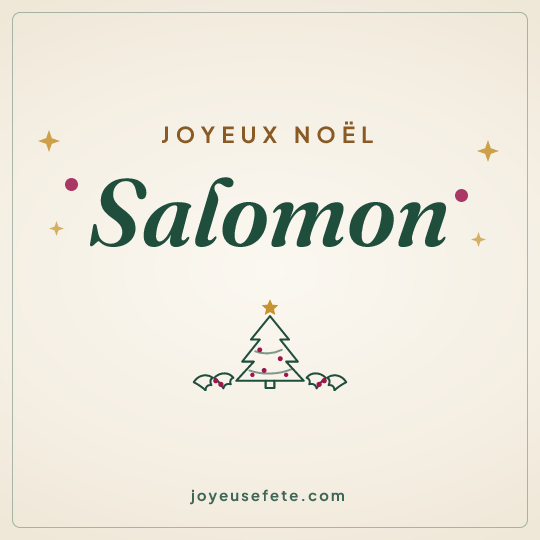 Image carrée « Joyeux Noël Salomon » pour WhatsApp