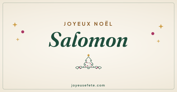 Image « Joyeux Noël Salomon » au format large