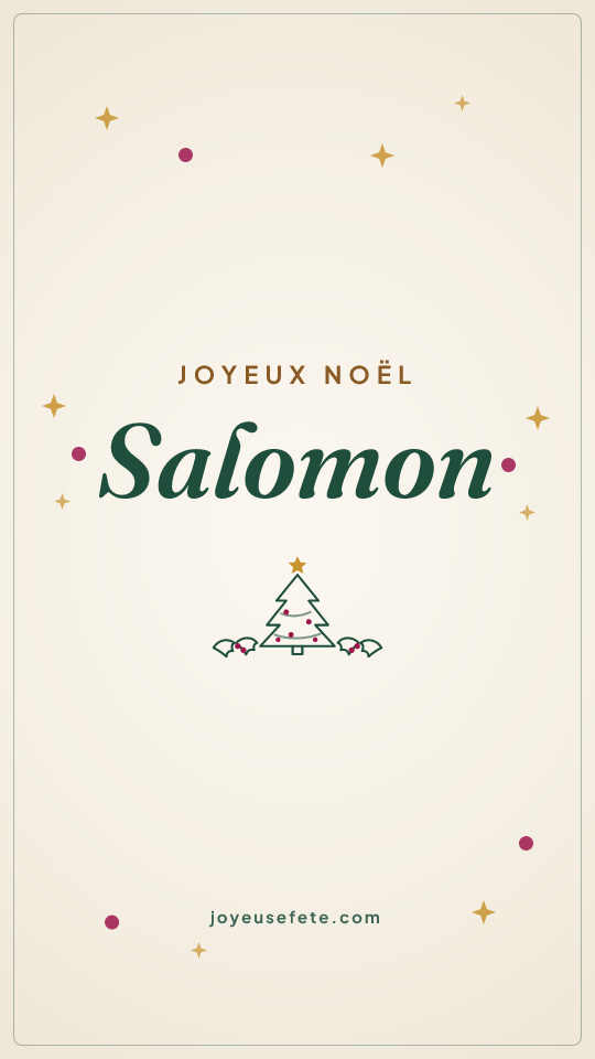 Image « Joyeux Noël Salomon » au format story