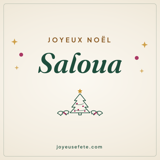 Image carrée « Joyeux Noël Saloua » pour WhatsApp
