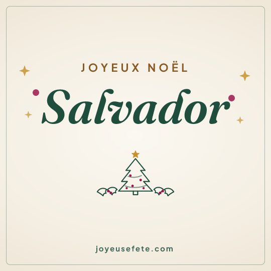 Image carrée « Joyeux Noël Salvador » pour WhatsApp