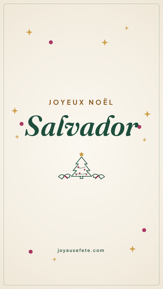 Image « Joyeux Noël Salvador » au format story