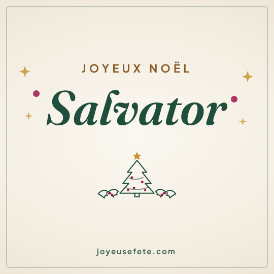 Image carrée « Joyeux Noël Salvator » pour WhatsApp