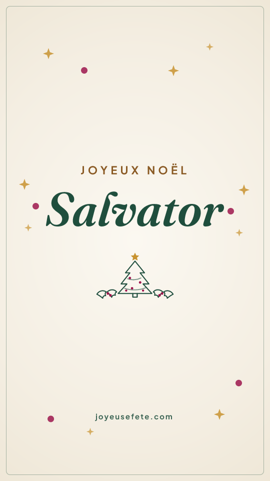 Image « Joyeux Noël Salvator » au format story