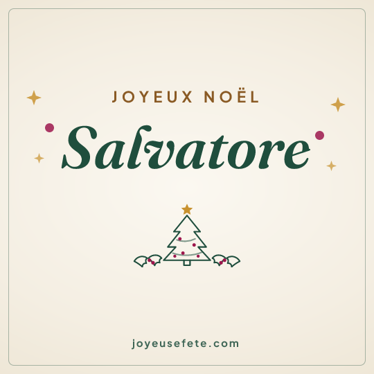 Image carrée « Joyeux Noël Salvatore » pour WhatsApp
