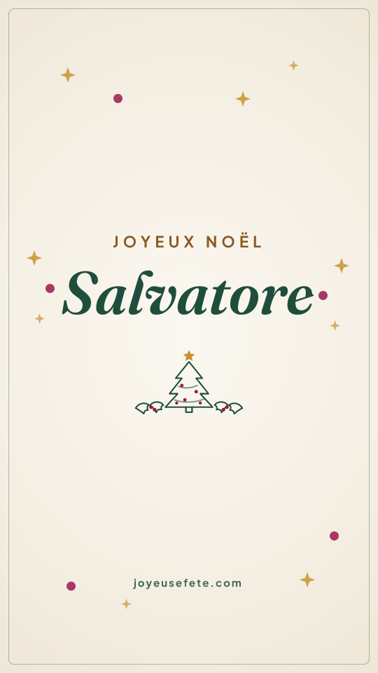 Image « Joyeux Noël Salvatore » au format story