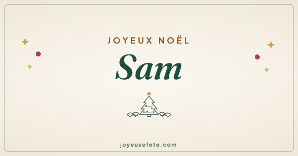 Image « Joyeux Noël Sam » au format large