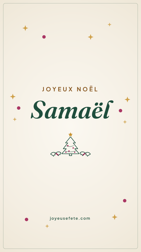 Image « Joyeux Noël Samaël » au format story
