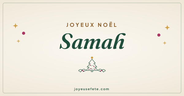 Image « Joyeux Noël Samah » au format large