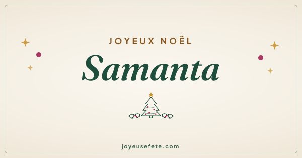Image « Joyeux Noël Samanta » au format large