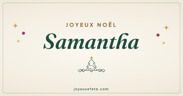 Image « Joyeux Noël Samantha » au format large