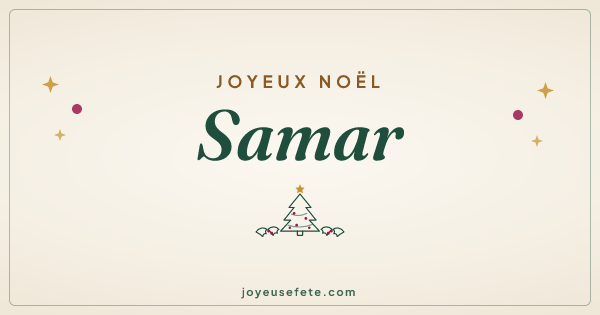 Image « Joyeux Noël Samar » au format large