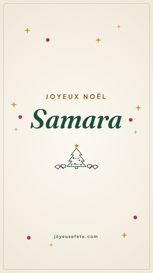 Image « Joyeux Noël Samara » au format story