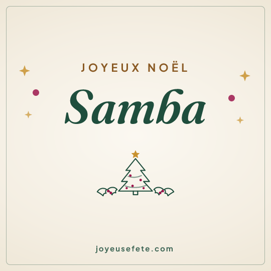 Image carrée « Joyeux Noël Samba » pour WhatsApp