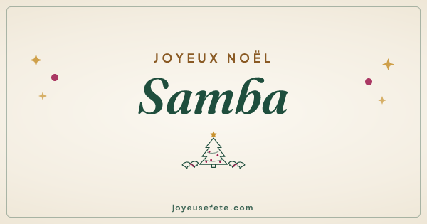 Image « Joyeux Noël Samba » au format large