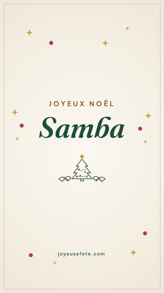 Image « Joyeux Noël Samba » au format story