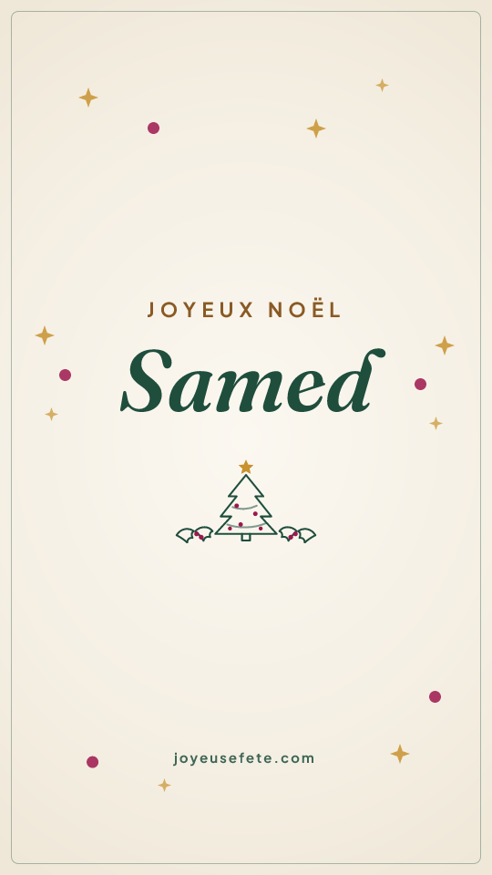 Image « Joyeux Noël Samed » au format story