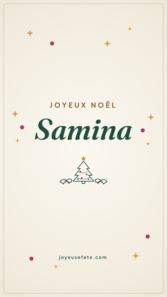 Image « Joyeux Noël Samina » au format story
