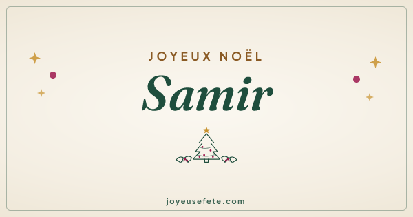 Image « Joyeux Noël Samir » au format large