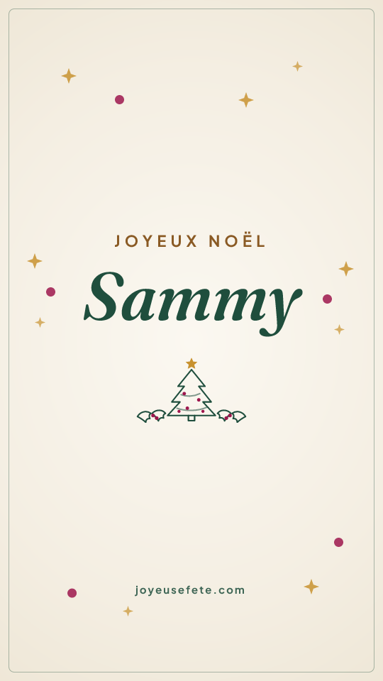 Image « Joyeux Noël Sammy » au format story