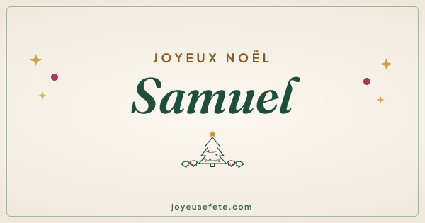 Image « Joyeux Noël Samuel » au format large
