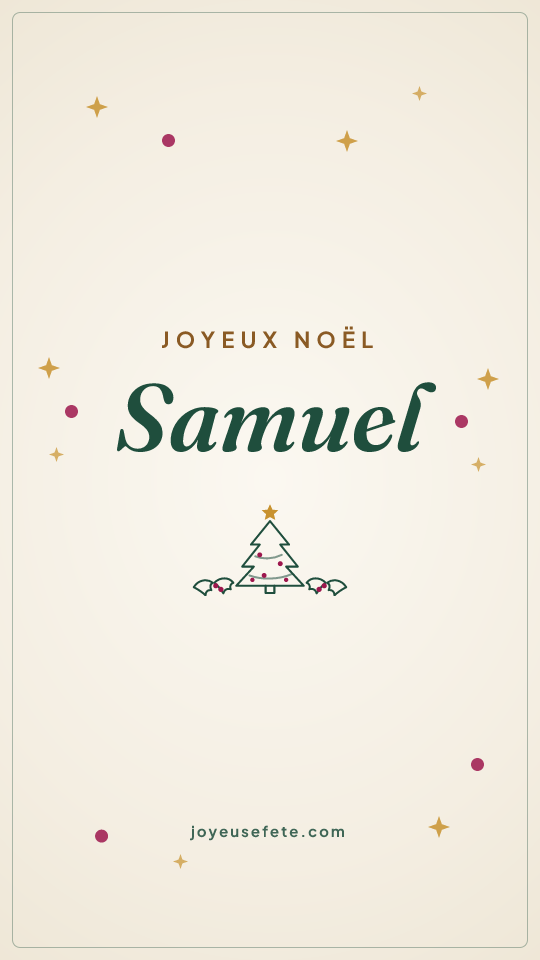 Image « Joyeux Noël Samuel » au format story